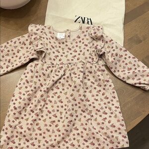 Zara Kids Dress with Pink Floral Pattern